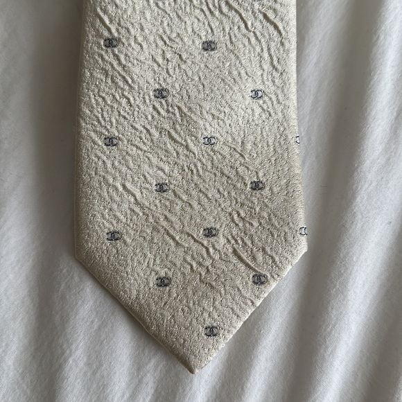 Chanel ecru men’s tie - Picture 2 of 10